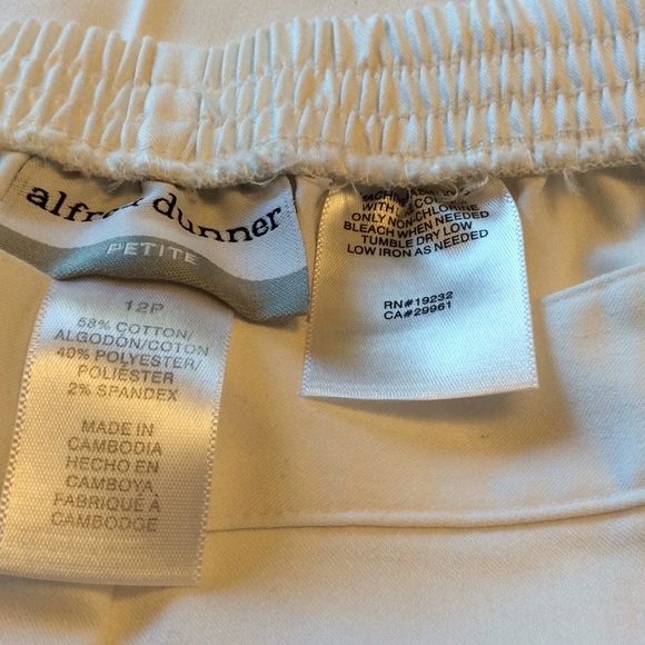 Alfred Dunner, Women’s, white, size 12P pants. - Picture 11 of 12